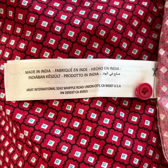 Ariat Women’s Red and White Patterned Shirt - Picture 6 of 11
